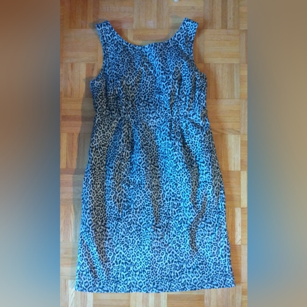 Joe Fresh size Medium Women's Cheetah Print Black and Grey Dress